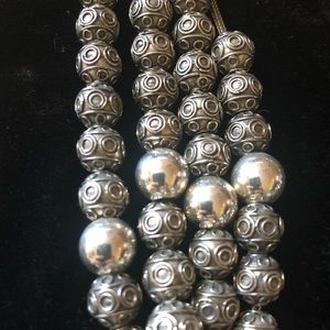 Silver designer beads Opa beads necklace